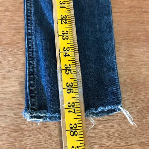 Rag & Bone Cate Mid Rise Skinny Jeans Women 27 Blue Raw Hem Medium Wash Stretch - Picture 6 of 13
